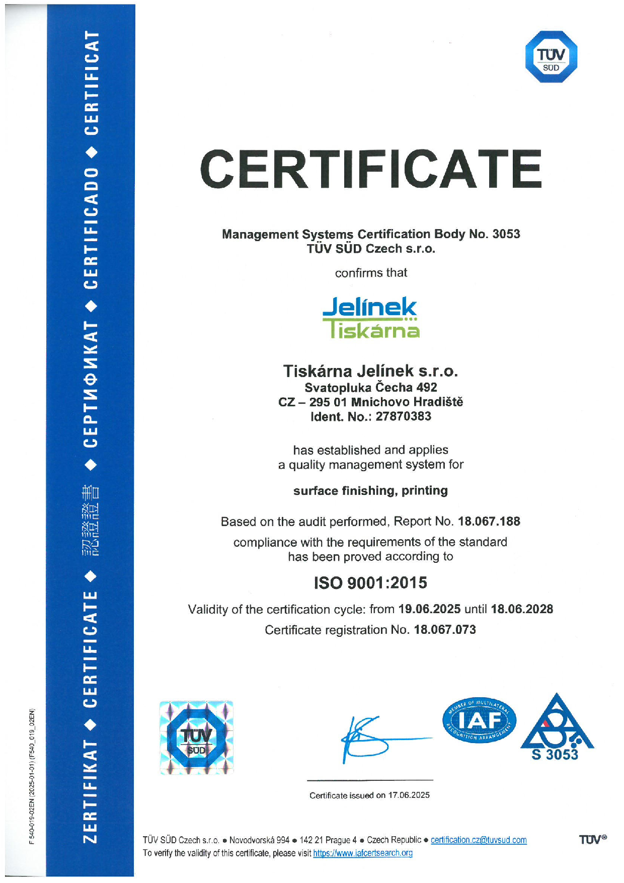 ISO 9001 Certificate EN